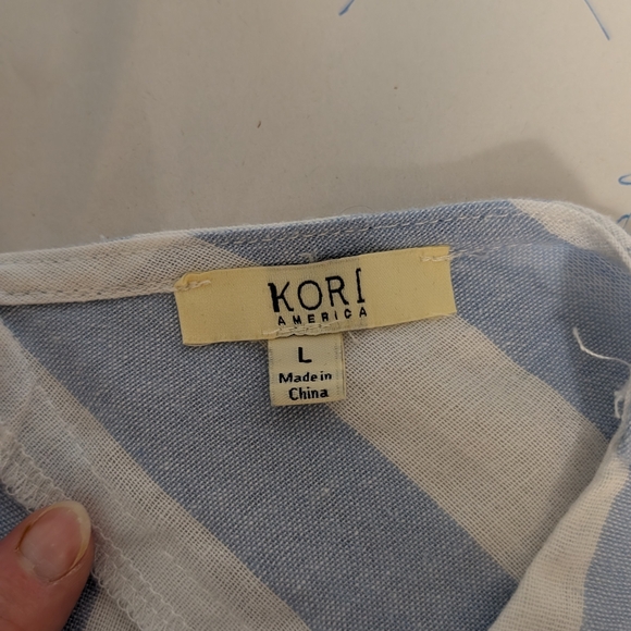 Kori Blue and White Striped Top - Picture 5 of 7